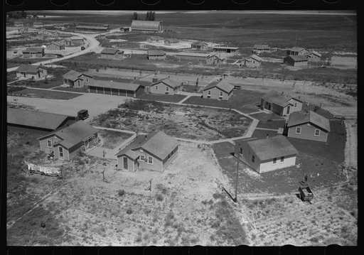 Homes of permanent farm workers at the FSA (Farm Security Administration) labor camp. Caldwell, Idaho