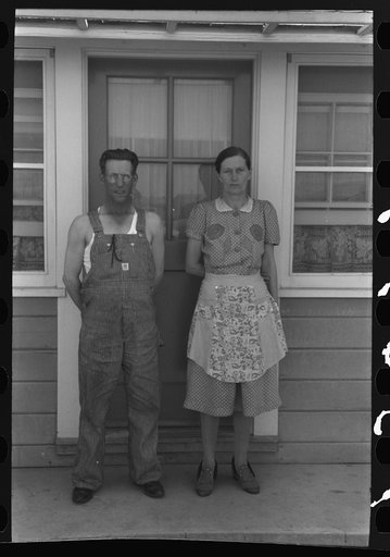 Untitled photo, possibly related to: Farm worker living at a permanent cottage at the FSA (Farm Security Administration) labor camp. Caldwell, Idaho