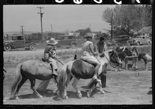 The pony ride concession on Fourth of July at Vale, Oregon