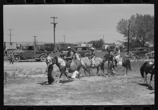 The pony ride concession on the Fourth of July at Vale, Oregon