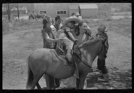 The pony ride concession on the Fourth of July at Vale, Oregon