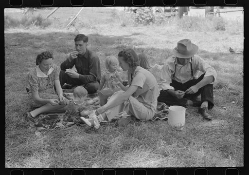 A family picnic on the Fourth of July at Vale, Oregon
