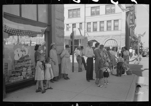 Spectators at the fourth of July parade. Vale, Oregon