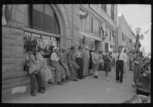 Street scene during the Fourth of July parade at Vale, Oregon