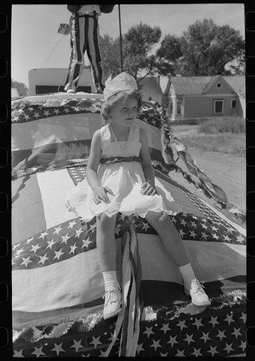 Decorated car in the Fourth of July parade at Vale, Oregon