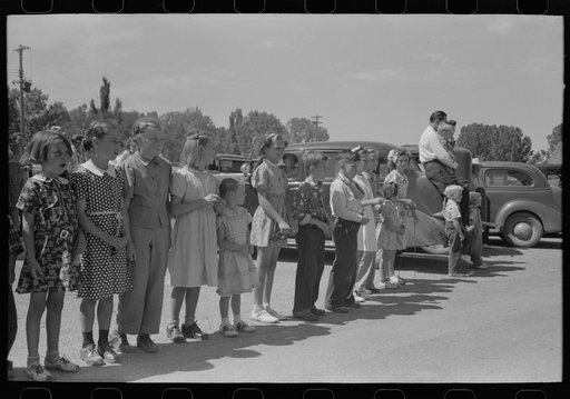 Watching the parade on the Fourth of July at Vale, Oregon