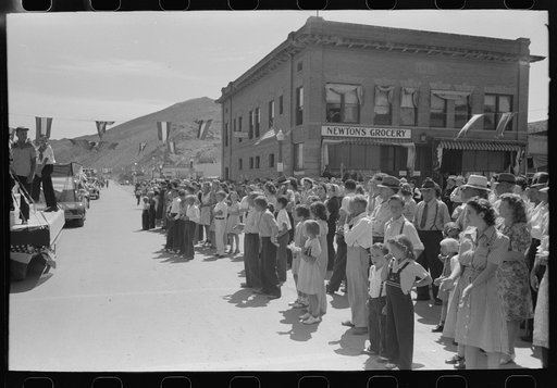 Watching the Fourth of July parade. Vale, Oregon