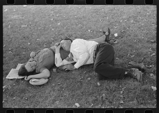 Tired picnickers, Fourth of July, Vale, Oregon