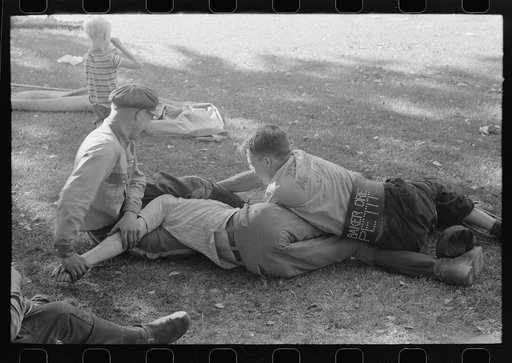 Untitled photo, possibly related to: Roughhousing, Fourth of July, Vale, Oregon