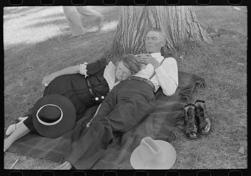 Interlude, after watching the Fourth of July parade, Vale, Oregon