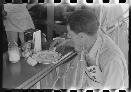 Lunch at carnival stand, Fourth of July, Vale, Oregon
