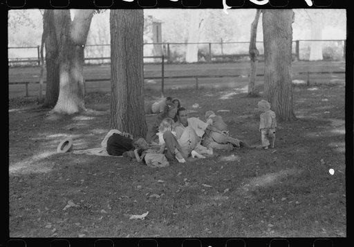 Untitled photo, possibly related to: Tired picnickers, Fourth of July, Vale, Oregon