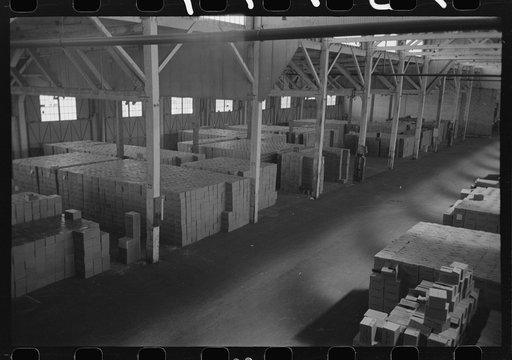 Cases of canned salmon in warehouse, Astoria, Oregon