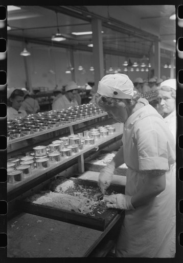 Packing tuna into cans, Columbia River Packing Association, Astoria, Oregon