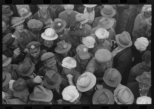 Workmen at Umatilla Ordnance Depot at beer party given by contractor in celebration of pouring concrete for twenty-four igloos in twenty-four hours. Hermiston, Oregon