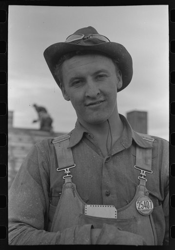 Untitled photo, possibly related to: Workmen at Umatilla Ordnance Depot, Hermiston, Oregon