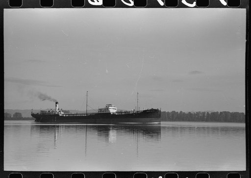 Freighter on Columbia River, Cowlitz County, Washington