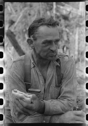 Untitled photo, possibly related to: Lumberjack eats lunch, Long Bell Lumber Company, Cowlitz County, Washington