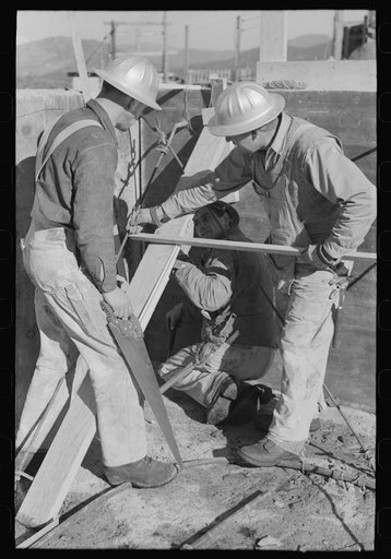Carpenters at Shasta Dam, Shasta County, California