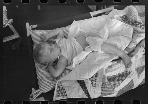Nap time in the nursery school at the FSA (Farm Security Administration) farm workers community, Woodville, California