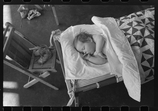 Nap time in the nursery school at the FSA (Farm Security Administration) farm workers community, Woodville, California