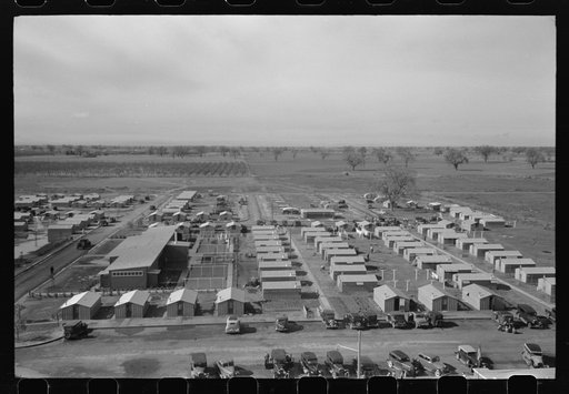 Housing for agricultural workers at the FSA (Farm Security Administration) farm workers community, Woodville, California