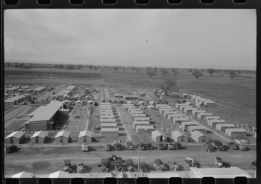 Housing for agricultural workers at the FSA (Farm Security Administration) farm workers community, Woodville, California