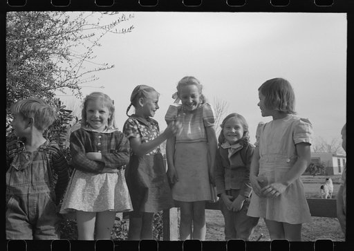 Untitled photo, possibly related to: Children at the FSA (Farm Security Administration) Camelback Farms, Phoenix, Arizona