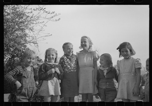 Children at the FSA (Farm Security Administration) Camelback Farms, Phoenix, Arizona