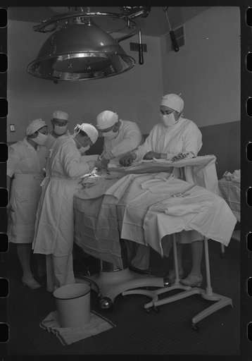 Operation at the Cairns General Hospital at the FSA (Farm Security Administration) farmworkers community, Eleven Mile Corner, Arizona