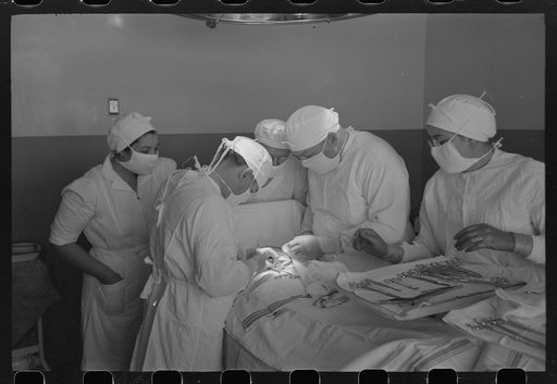 Untitled photo, possibly related to: Operation at the Cairns General Hospital at the FSA (Farm Security Administration) farmworkers community, Eleven Mile Corner, Arizona