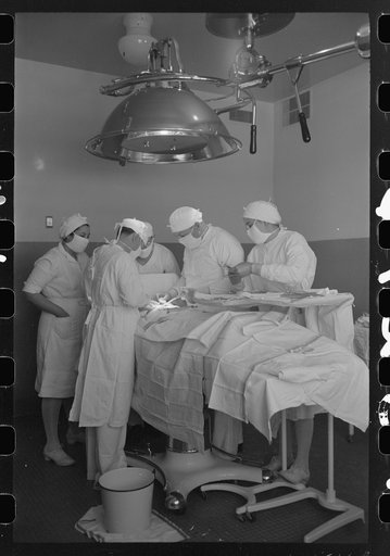 Operation at the Cairns General Hospital at the FSA (Farm Security Administration) farmworkers community, Eleven Mile Corner, Arizona