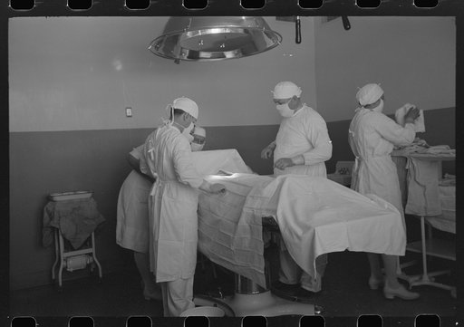 Untitled photo, possibly related to: Operation at the Cairns General Hospital at the FSA (Farm Security Administration) farmworkers community, Eleven Mile Corner, Arizona