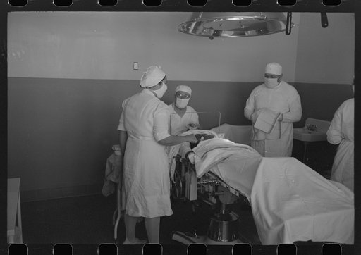 Untitled photo, possibly related to: Operation at the Cairns General Hospital at the FSA (Farm Security Administration) farmworkers community, Eleven Mile Corner, Arizona