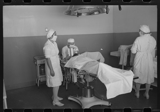 Untitled photo, possibly related to: Operation at the Cairns General Hospital at the FSA (Farm Security Administration) farmworkers community, Eleven Mile Corner, Arizona