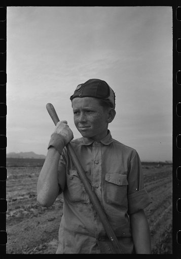 Boy in the vocational training class, gardening, at the FSA (Farm Security Administration) farmworkers community, Eleven Mile Corner, Arizona
