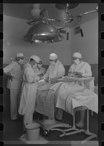 Operation at the Cairns General Hopsital at the FSA (Farm Security Administration) farmworkers community, Eleven Mile Corner, Arizona