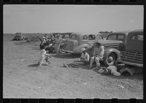 Untitled photo, possibly related to: Imperial County, California. Agricultural workers during lunch hour