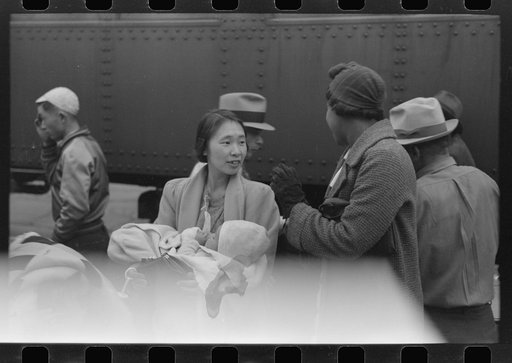Untitled photo, possibly related to: Los Angeles, California. The evacuation of Japanese-Americans from West Coast areas under U.S. Army war emergency order. Leaving for Owens Valley