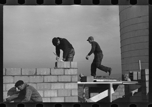 Untitled photo, possibly related to: Building community barn and silo, Westmoreland Homesteads, Pennsylvania