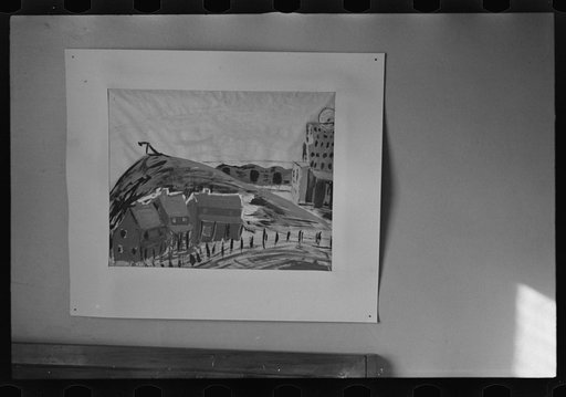 Painting at nursery school (by grade school pupil), Westmoreland Homesteads, Pennsylvania