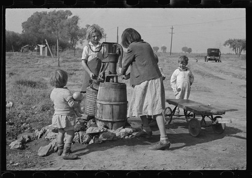 Water supply, American River camp, California, San Joaquin Valley