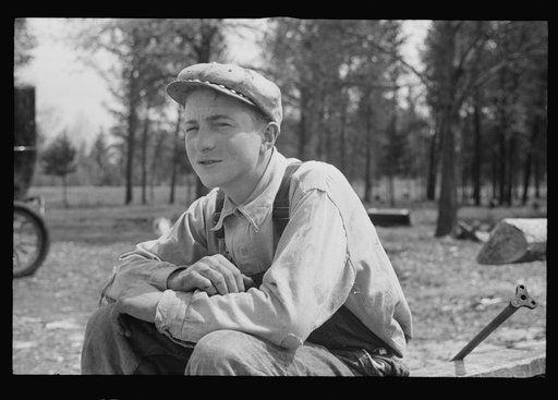 Untitled photo, possibly related to: Son of the Hale family near Black River Falls, Wisconsin