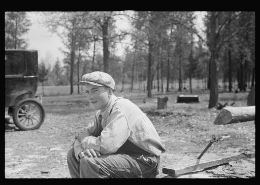 Untitled photo, possibly related to: Son of the Hale family near Black River Falls, Wisconsin