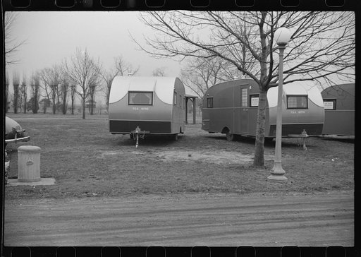 Untitled photo, possibly related to: FSA (Farm Security Administration) trailers, Washington, D.C. tourist camp