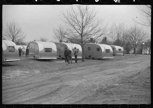 Untitled photo, possibly related to: FSA (Farm Security Administration) trailers, Washington, D.C. tourist camp