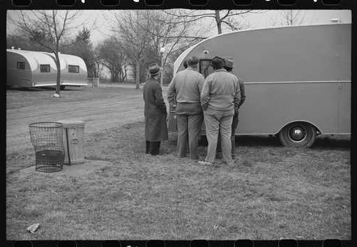 Untitled photo, possibly related to: Washington, D.C. A demonstration of FSA (Farm Security Administration) trailers