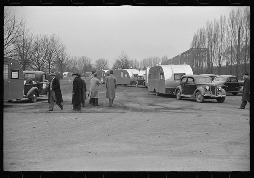 Untitled photo, possibly related to: FSA (Farm Security Administration) trailers at Washington, D.C. tourist camp