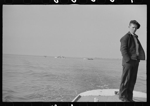 Untitled photo, possibly related to: Jim Johnson, a young fishing boat captain. Rock Point, Maryland