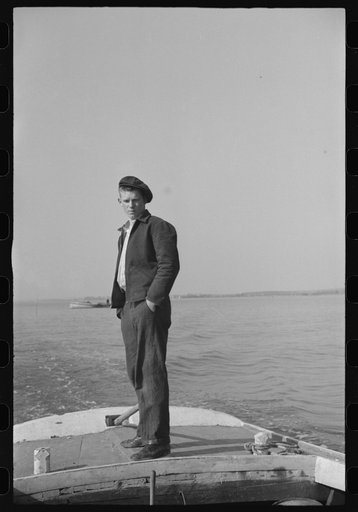 Untitled photo, possibly related to: Jim Johnson, a young fishing boat captain. Rock Point, Maryland